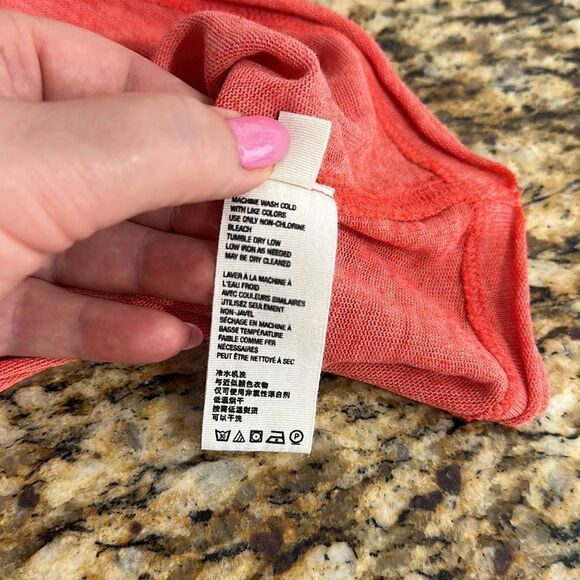 Free People We The Free Relaxed Fit Poppy Color Cassidy Tee Size M - Picture 7 of 9